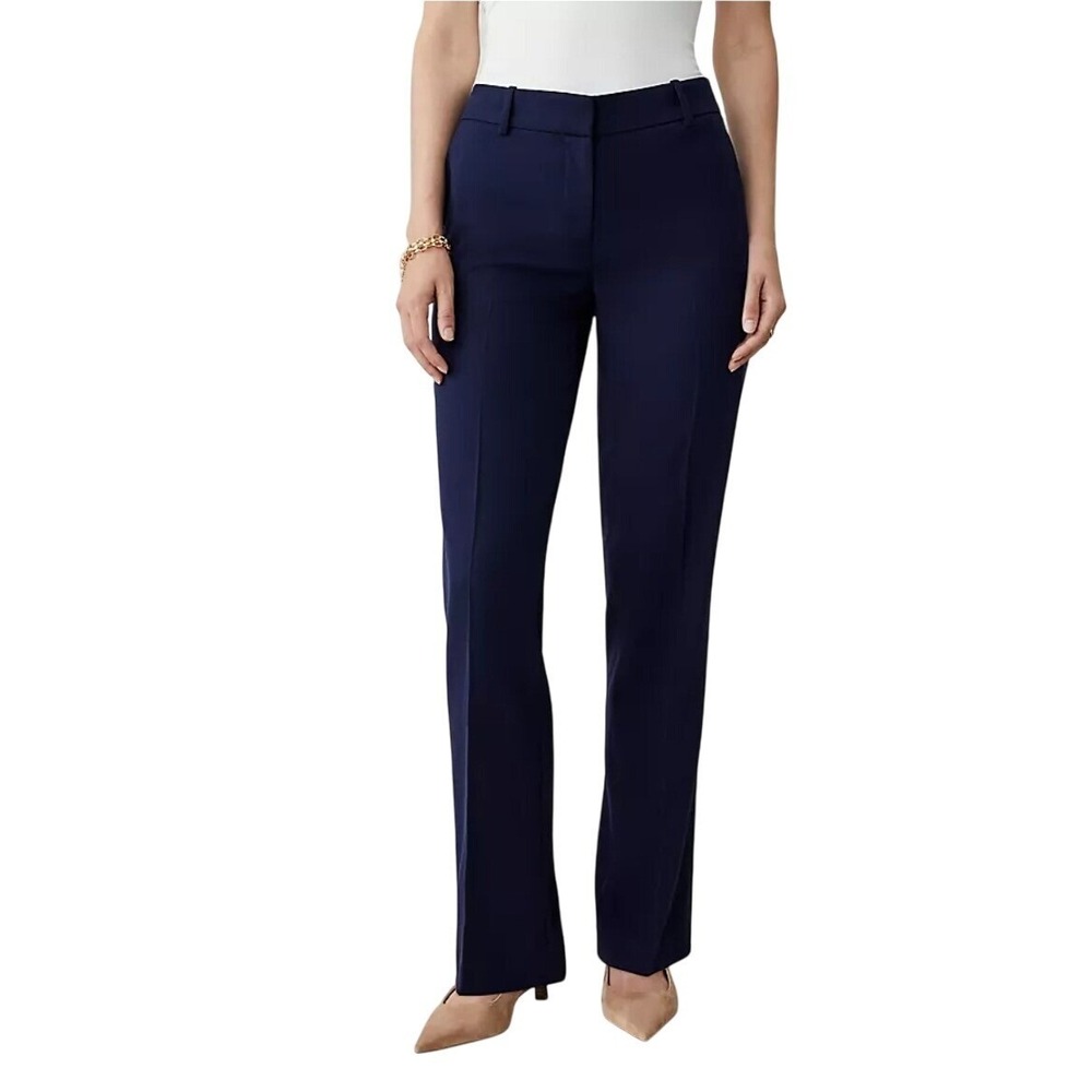 Ann Taylor Ankle Pants Career Dress Pants Navy Blue Size 10 $119 Mint